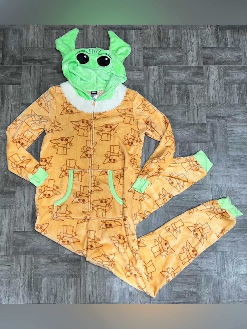 Star Wars Baby Yoda Plush Pajama Onesie Kids XL